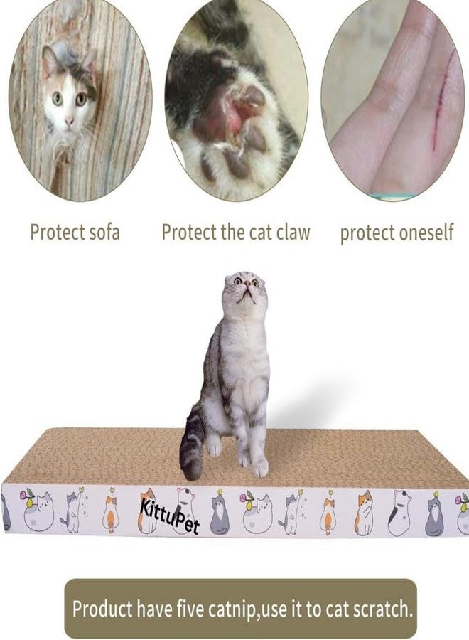 KittuPet Cat Scratch Pad, Cat Scratcher Cardboard,Reversible,Durable Recyclable Cardboard, Premium Scratch, Suitable for Cats to Rest (Pack of 1) - Image 3